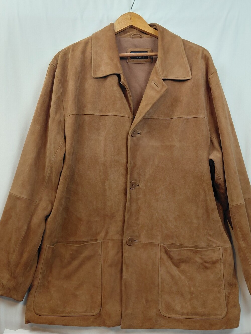 Turnbury Goat Suede Field Jacket Men's Size Large Brown